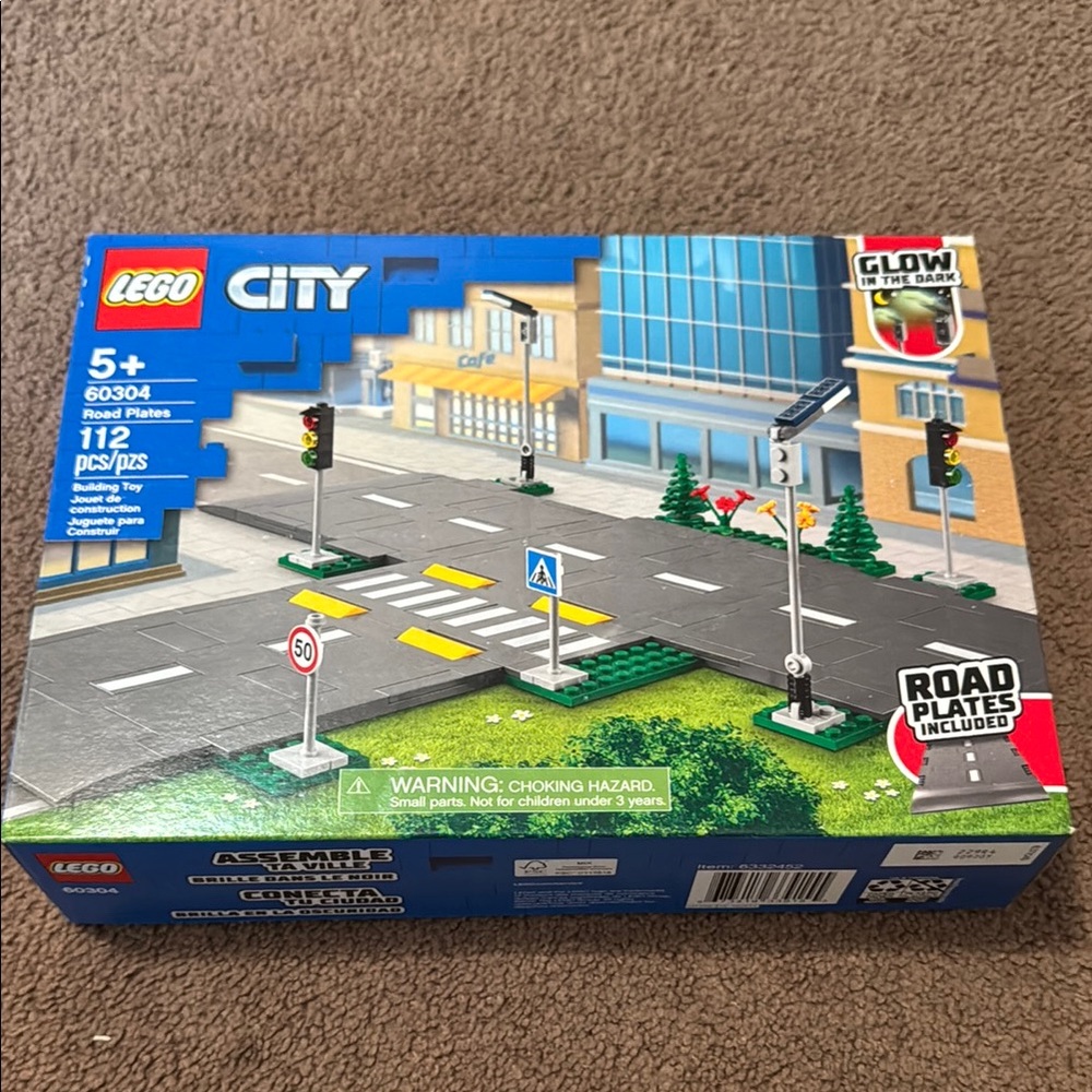 LEGO City Road Plates Set - Blue, Green, Gray, Black